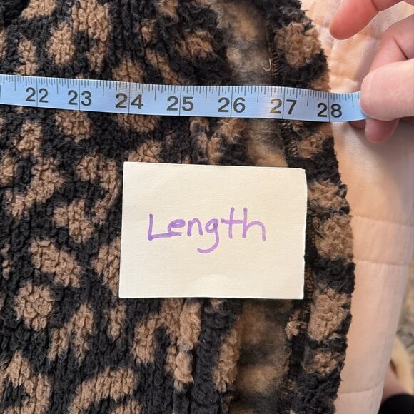 Koolaburra By Ugg Women's Leopard Fleece 1/4 Zip XS Teddy Bear Cozy Warm Winter - Picture 8 of 12